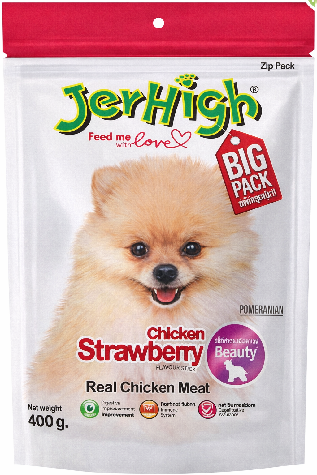 JerHigh Dog Snack - Strawberry Stick 400g