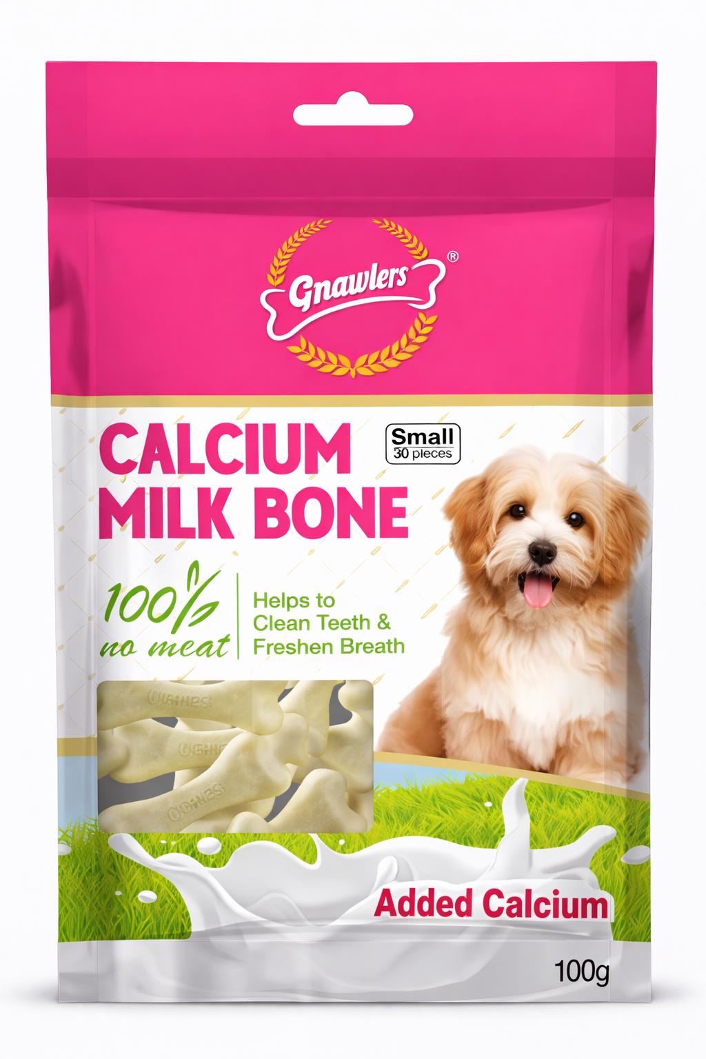 Gnawlers Calcium Milk Bone - 850g