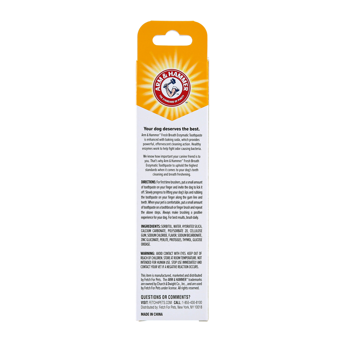 Arm & Hammer Fresh Breath Enzymatic Toothpaste for Dogs - Chicken Flavor (2.5 oz)