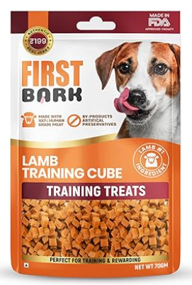 First Bark Lamb Training Cube Dog Treats 70g