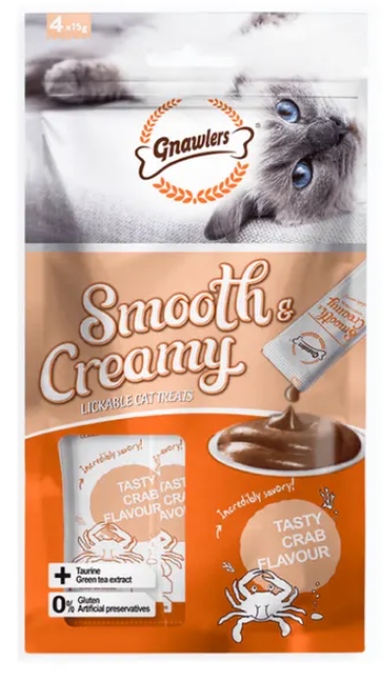 Gnawlers Smooth & Creamy Crab Flavour Cat Treats