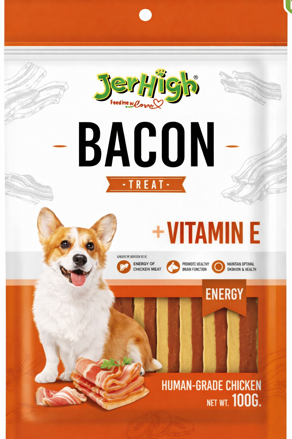 JerHigh Dog Snack - Chicken Bacon 100g