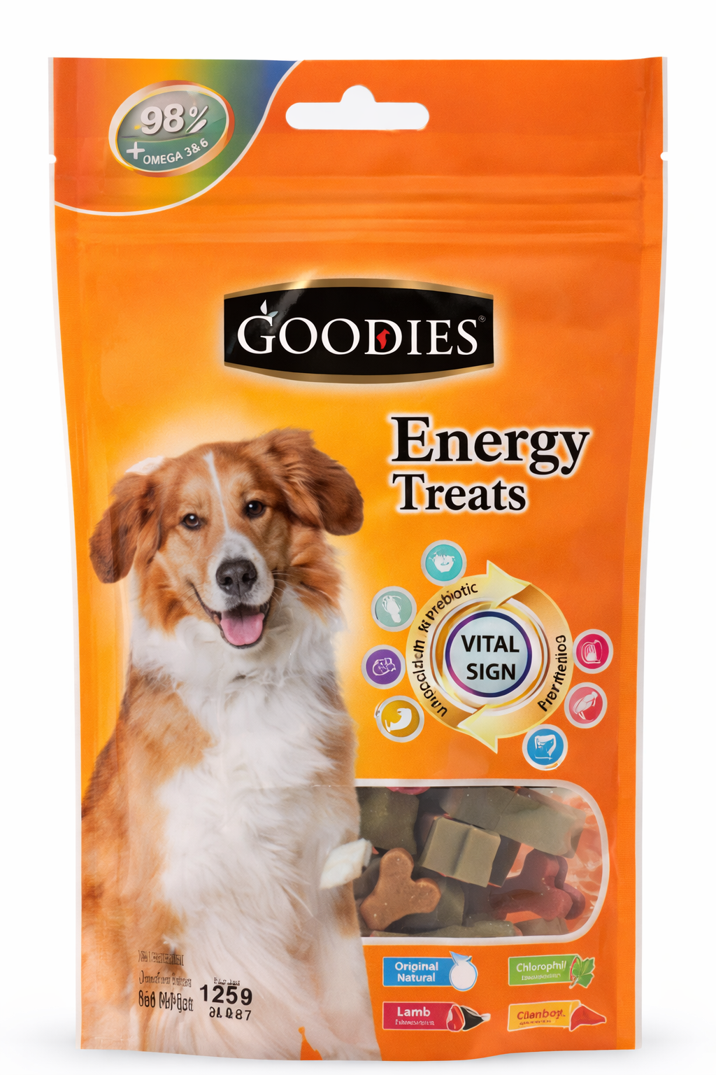 Goodies Energy Treats - Bone Shape (Assorted Colors) - 125g