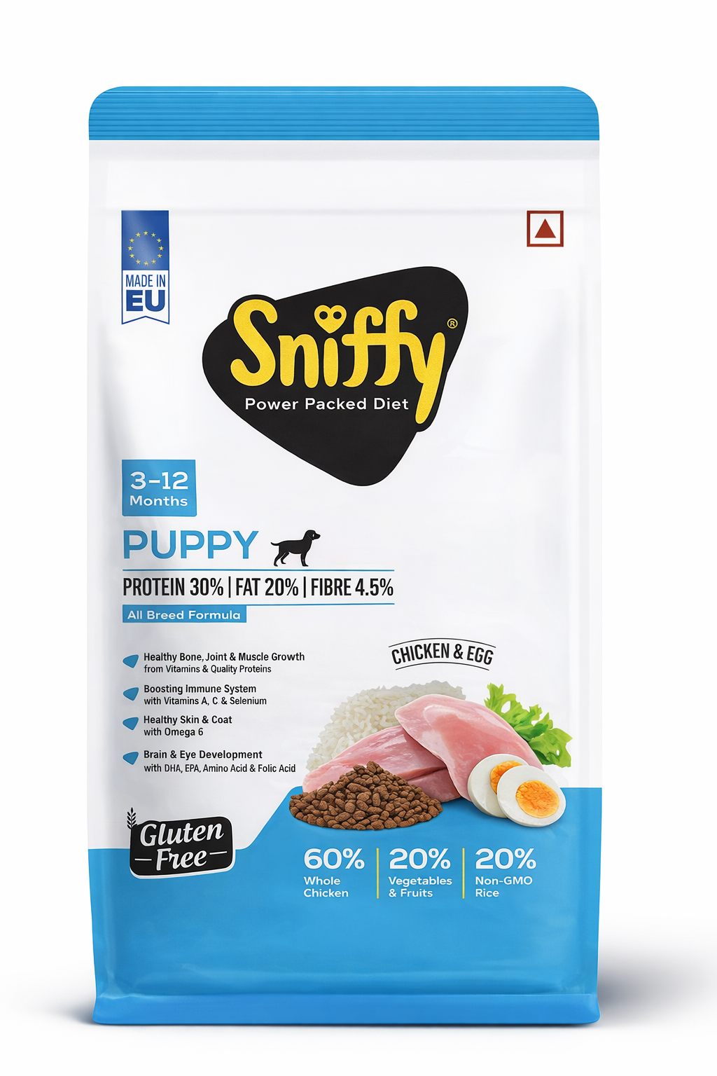 Sniffy Puppy Chicken & Egg Dry Food 800g