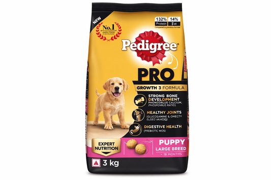 Pedigree Pro Growth 3 Formula Puppy Large Breed – 3kg