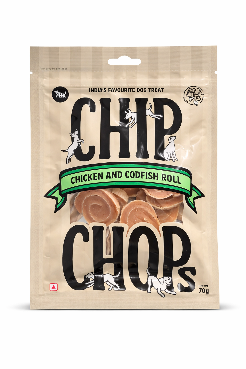 Chip Chops Chicken & Codfish Roll - 70g