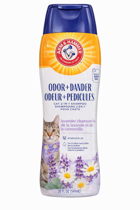 Arm & Hammer 2-in-1 Dander & Odor Control Shampoo – Lavender & Chamomile – 591ml