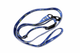 Doggo Bite Printed Nylon Dog Leash – Blue Paw & Bone Pattern