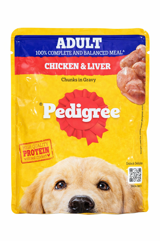 Pedigree Chicken & Liver Chunks in Gravy (Adult) – 70g