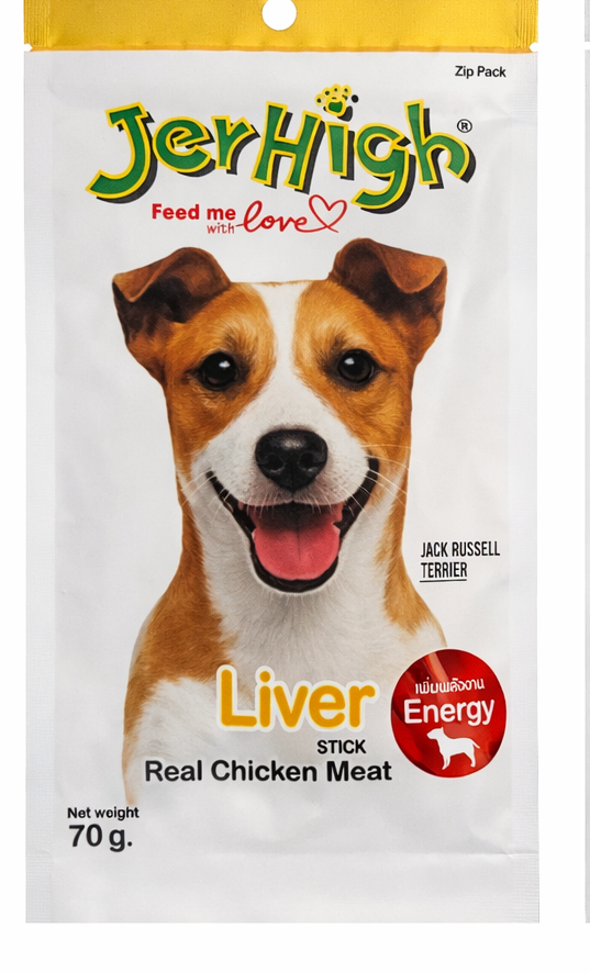 JerHigh Dog Snack - Liver Stick (Real Chicken Meat) 70g