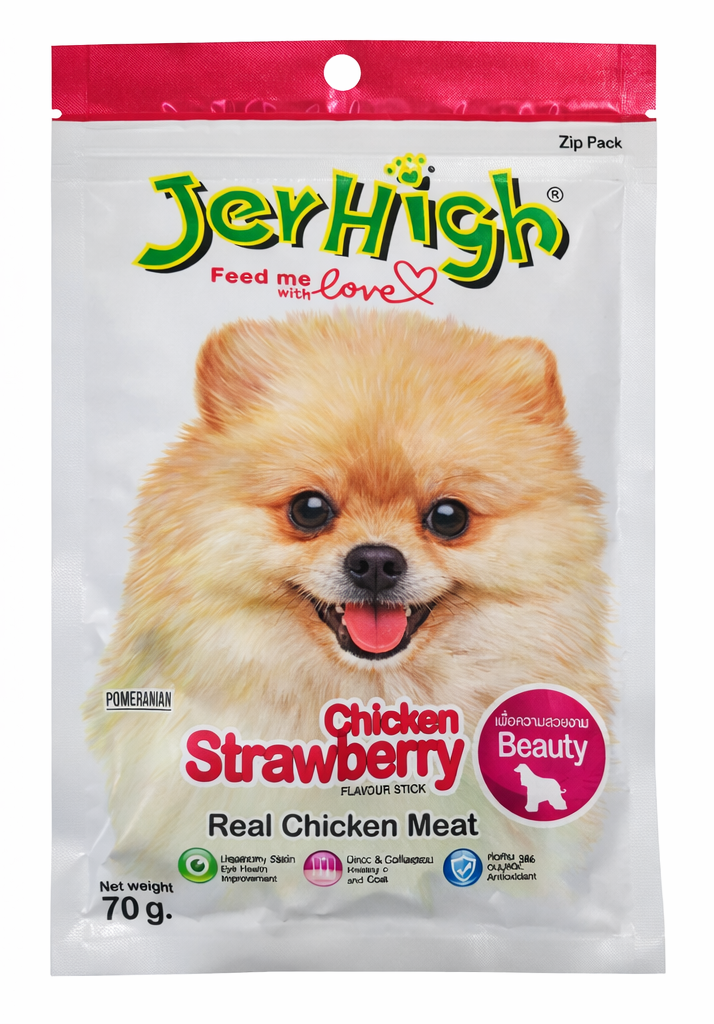 JerHigh Dog Snack - Strawberry Stick 70g