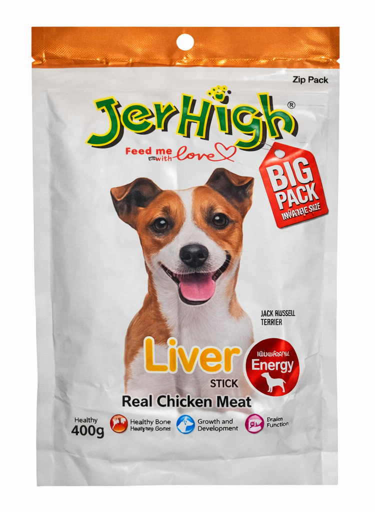 JerHigh Dog Snack - Liver Stick (Real Chicken Meat) 400g