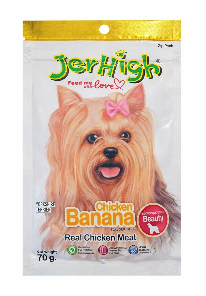 JerHigh Dog Snack - Banana Stick 70g