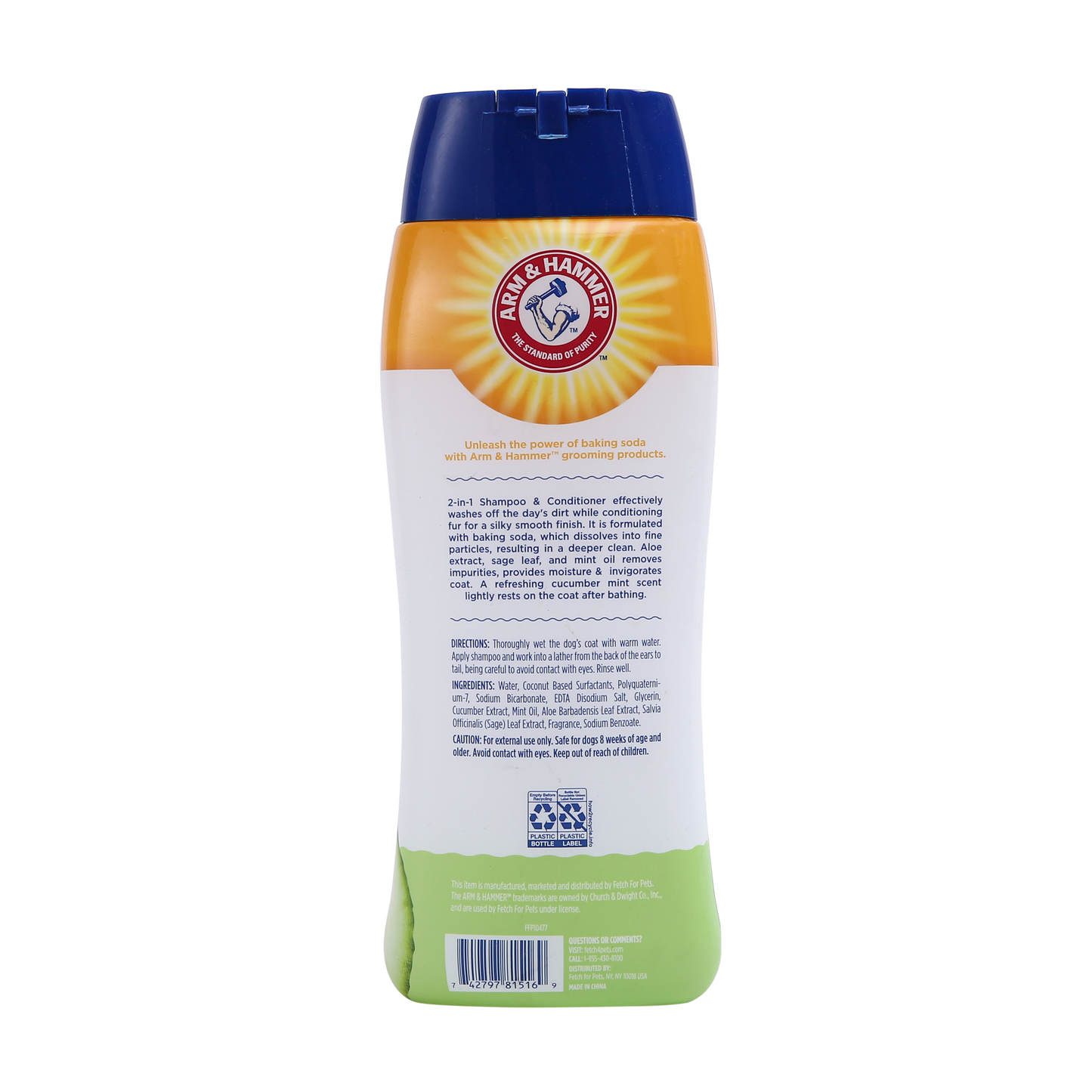 Arm & Hammer 2-in-1 Shampoo and Conditioner for Pets - Cucumber Mint (20 oz)