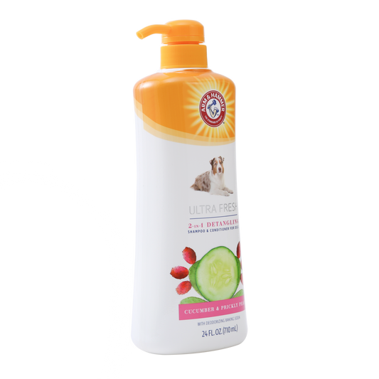 Arm & Hammer Ultra Fresh 2-in-1 Detangling Shampoo & Conditioner - Cucumber & Prickly Pear (24 oz Value Size)