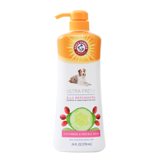 Arm & Hammer Ultra Fresh 2-in-1 Detangling Shampoo & Conditioner - Cucumber & Prickly Pear (24 oz Value Size)