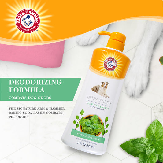 Arm & Hammer Ultra Fresh Deep Cleansing Shampoo with Charcoal - Rosemary Scent (24 oz Value Size)