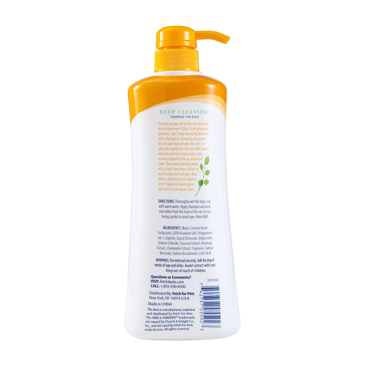 Arm & Hammer Ultra Fresh Deep Cleansing Shampoo with Charcoal - Rosemary Scent (24 oz Value Size)