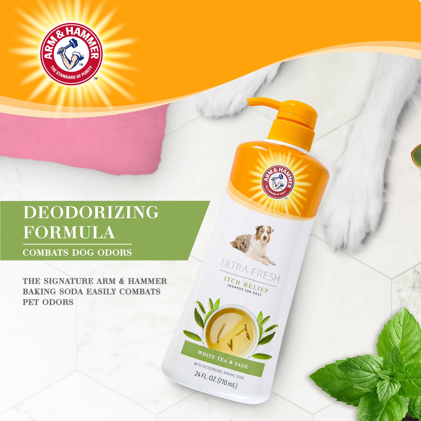 Arm & Hammer Ultra Fresh Deep Cleansing Shampoo with Oatmeal & Aloe - Soothing Formula (24 oz Value Size)