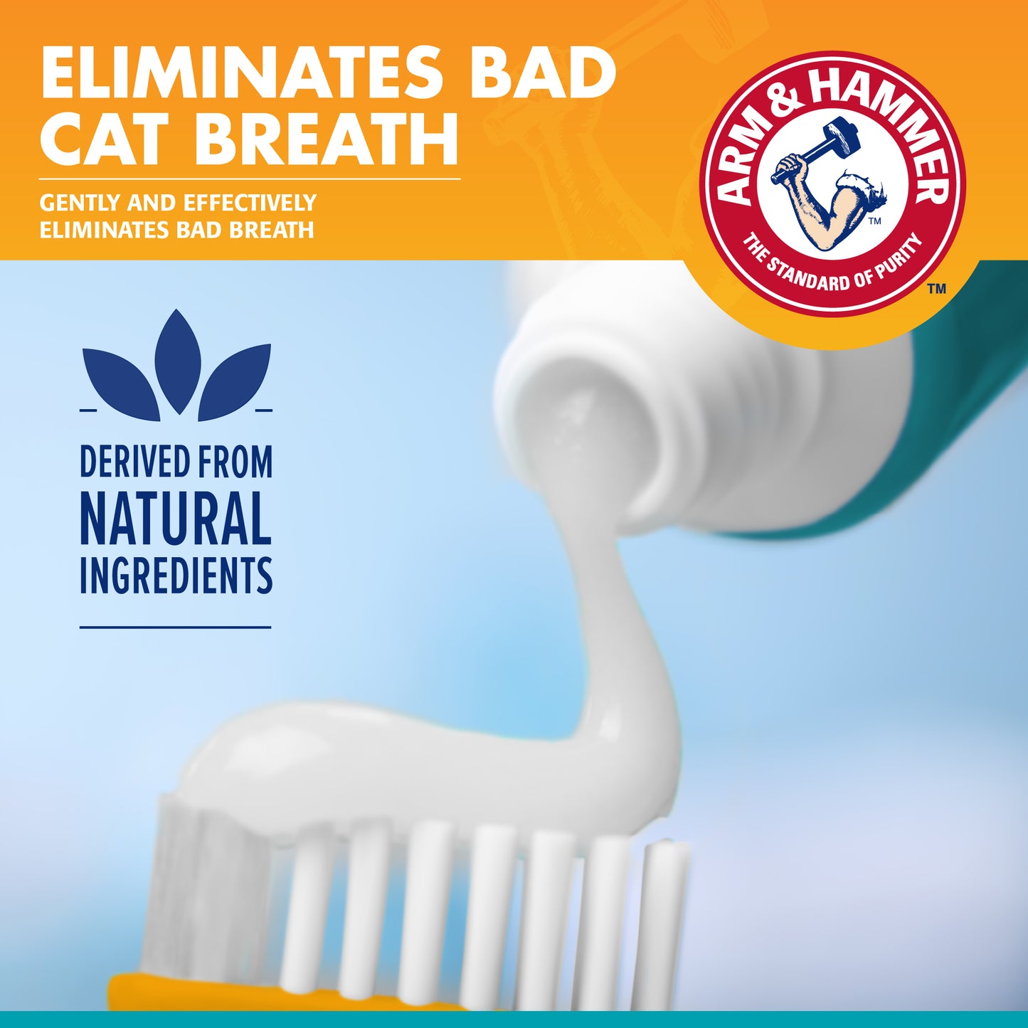 Arm & Hammer Fresh Breath Dental Care Kit for Cats - Tuna Flavor (Toothpaste + Toothbrush + Finger Brush)