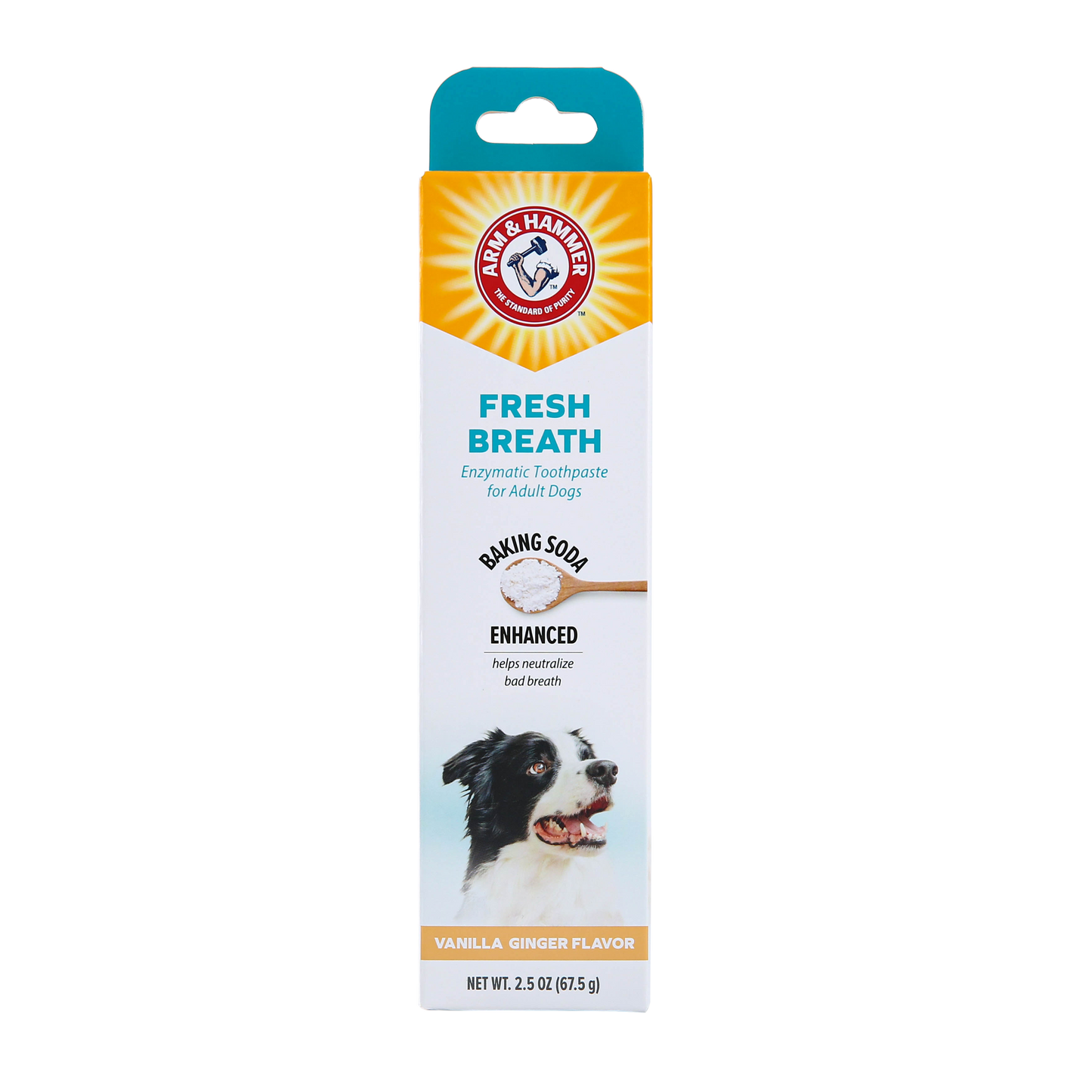 Arm & Hammer Fresh Breath Enzymatic Toothpaste for Dogs - Vanilla Ginger Flavor (2.5 oz)