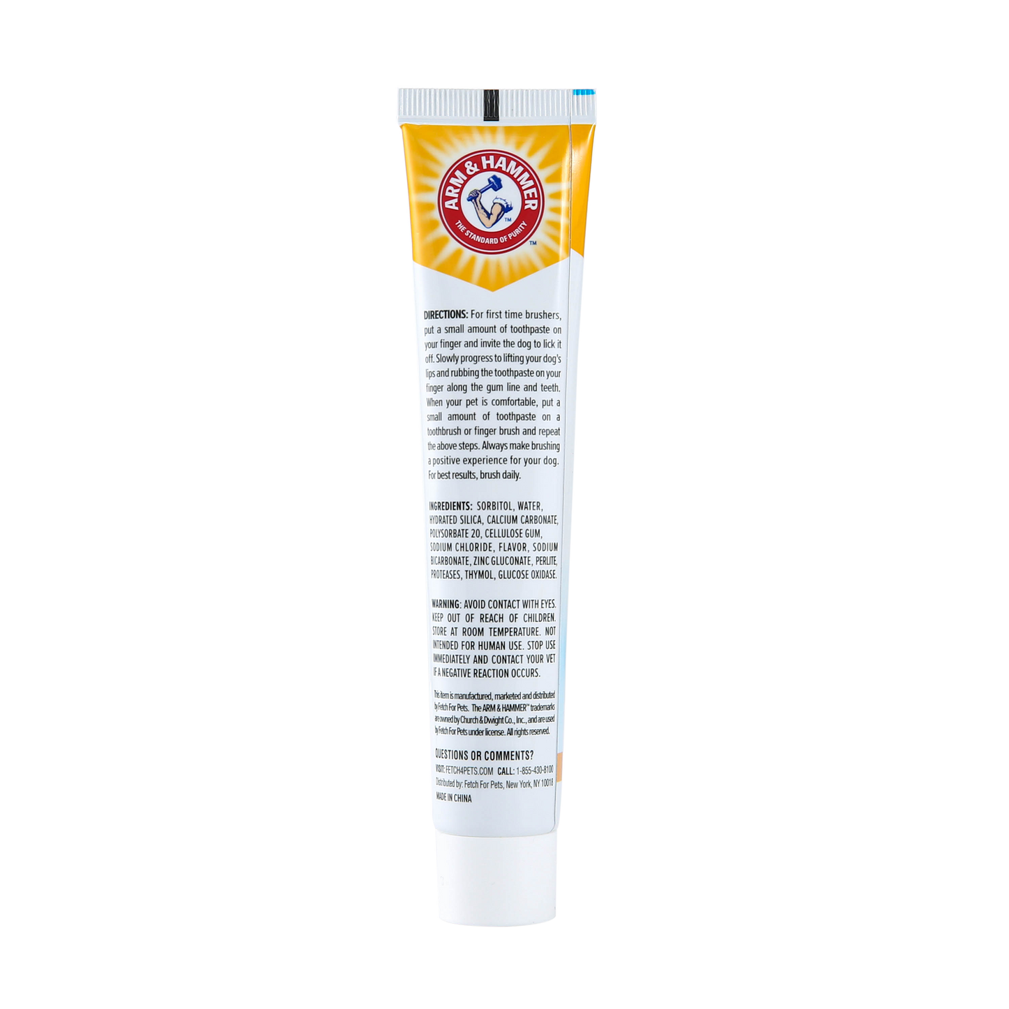 Arm & Hammer Fresh Breath Enzymatic Toothpaste for Dogs - Vanilla Ginger Flavor (2.5 oz)