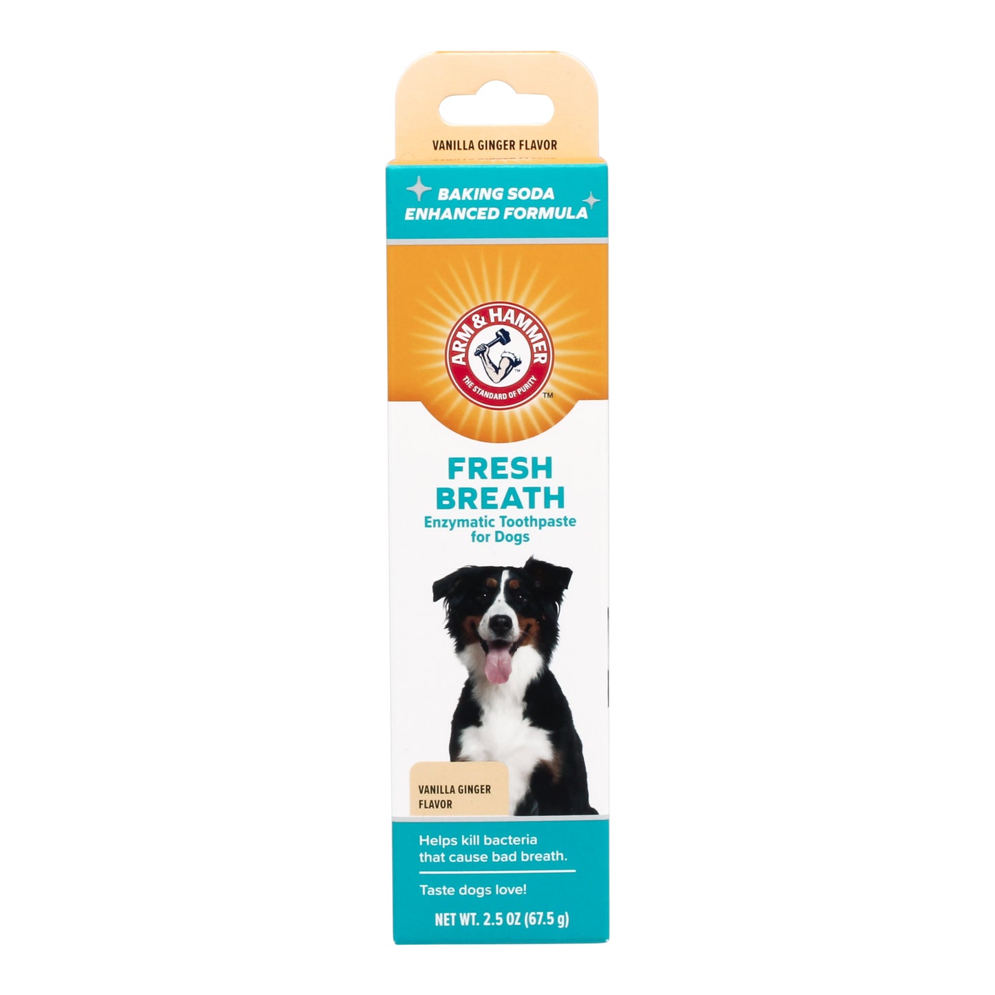 Arm & Hammer Fresh Breath Enzymatic Toothpaste for Dogs - Vanilla Ginger Flavor (2.5 oz)