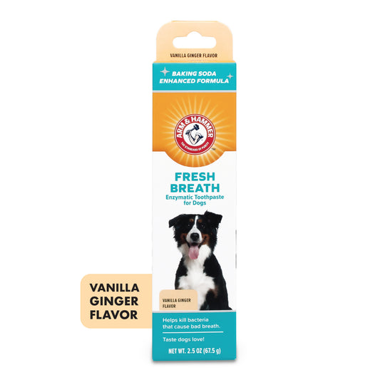 Arm & Hammer Fresh Breath Enzymatic Toothpaste for Dogs - Vanilla Ginger Flavor (2.5 oz)
