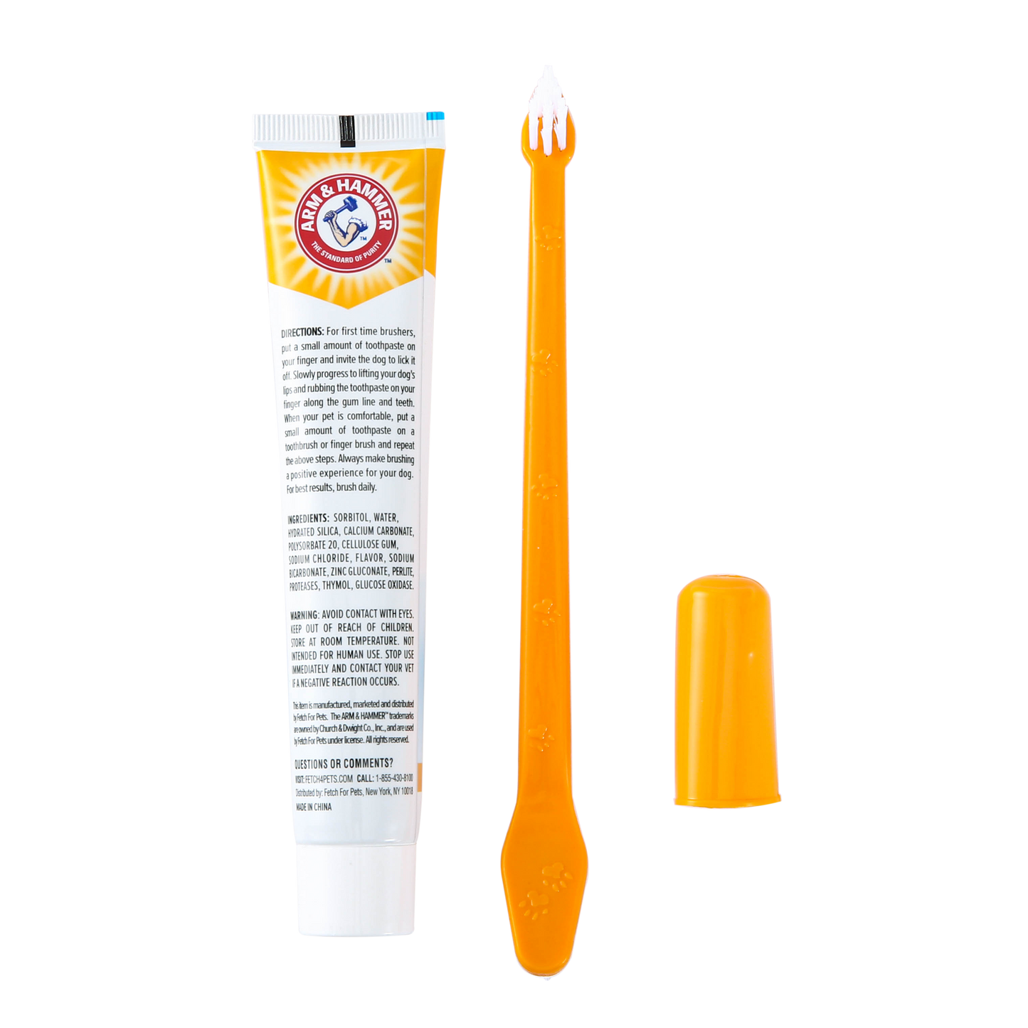 Arm & Hammer Complete Dental Care Kit for Dogs - Vanilla Ginger Flavor (Toothpaste + Toothbrush + Finger Brush)