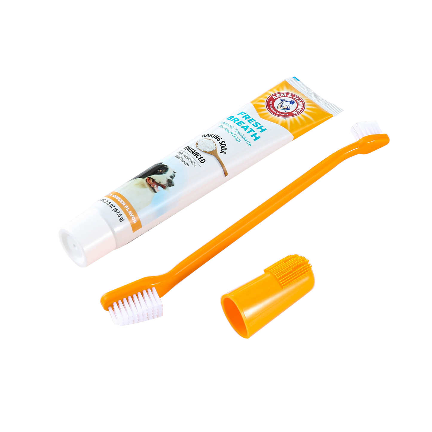 Arm & Hammer Complete Dental Care Kit for Dogs - Vanilla Ginger Flavor (Toothpaste + Toothbrush + Finger Brush)