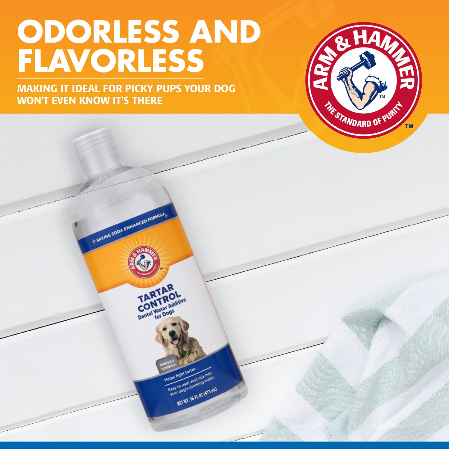 Arm & Hammer Tartar Control Dental Rinse Water Additive for Dogs - Flavorless (16 oz)