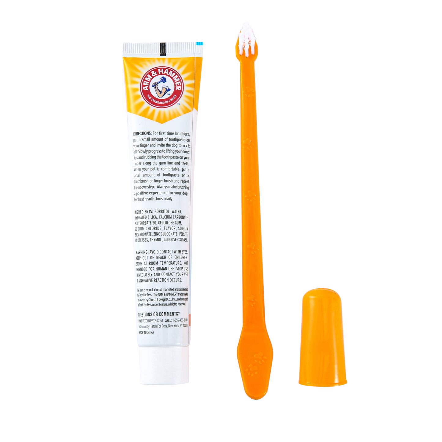 Arm & Hammer Complete Dental Care Kit for Dogs - Chicken Flavor (Toothpaste + Toothbrush + Finger Brush)