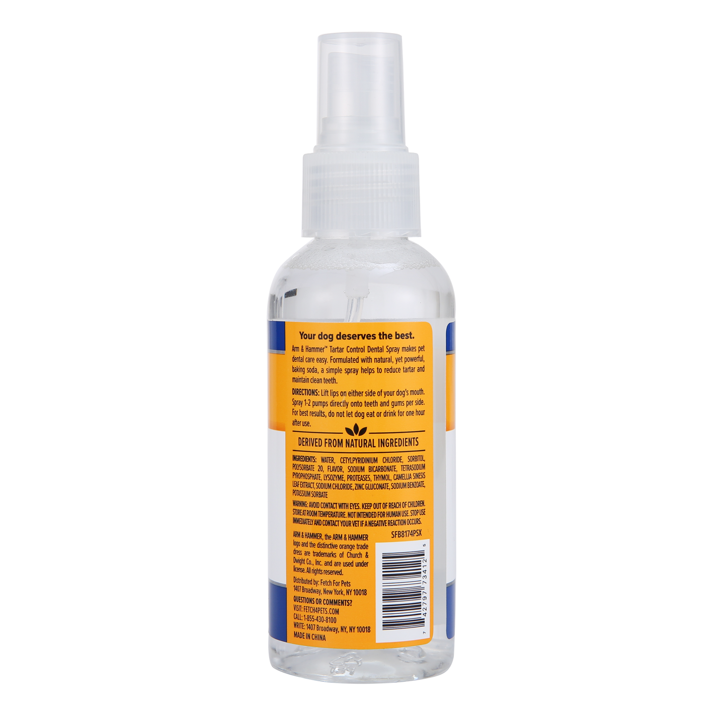 Arm & Hammer Tartar Control Dental Spray for Dogs - Mint Flavor (4 oz)
