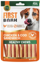 First Bark Chicken Cod Sandwich Dog Treats 70g