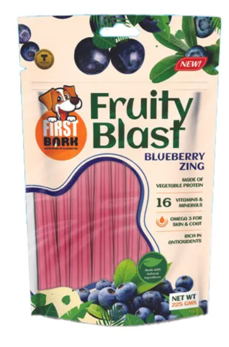 First Bark Fruity Blast Dog Snack (Blueberry Zinc) 225g