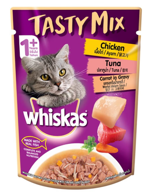 Whiskas Chicken with Tuna and Carrot in Gravy (85g)