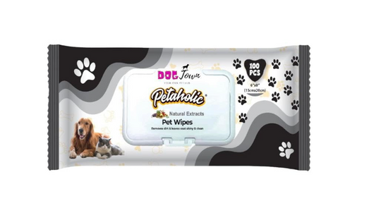 Petaholic Natural Extracts Pet Wipes