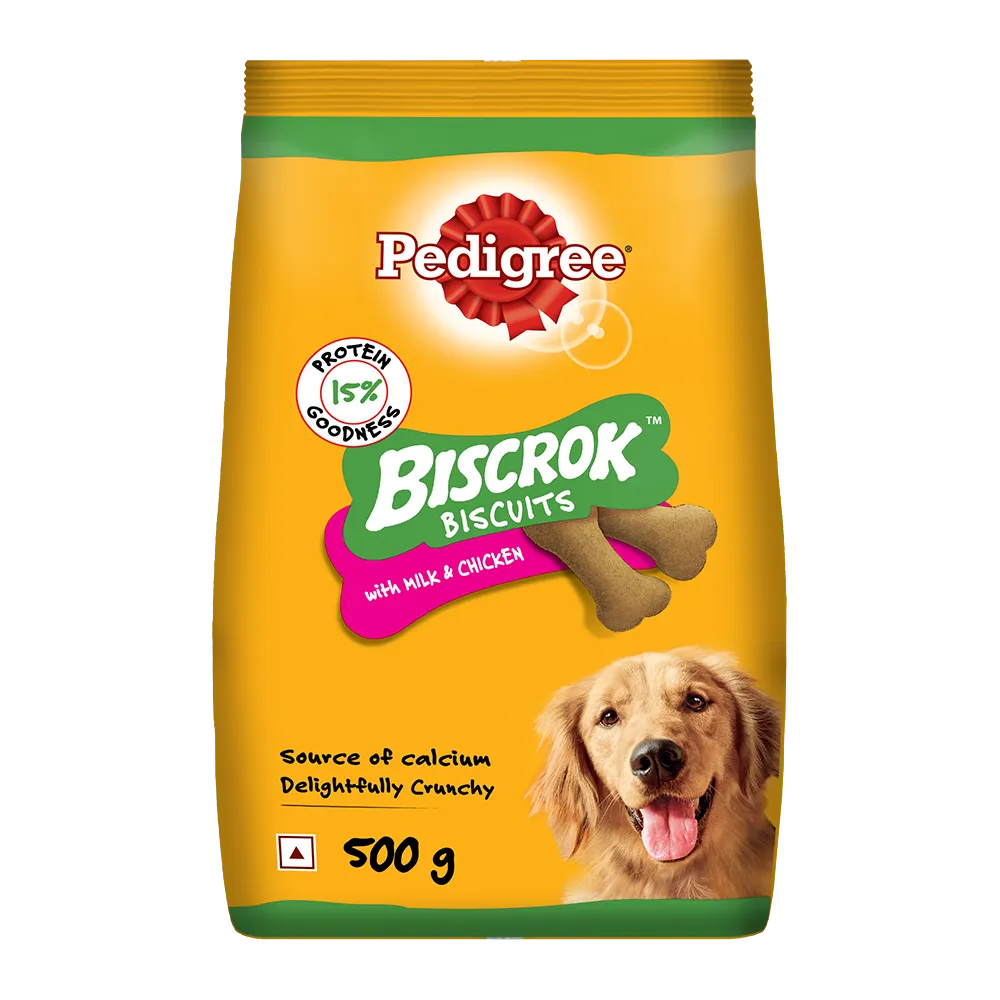 Pedigree Biscrok Biscuits with Milk & Chicken – 500g