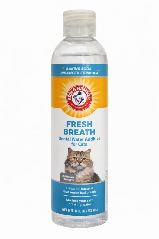 Arm & Hammer Fresh Breath Dental Water Additive for Cats – Odorless & Flavourless – 237ml