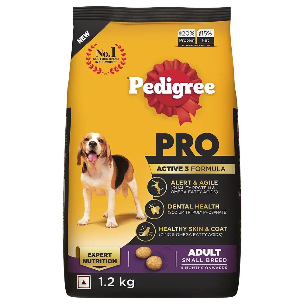 Pedigree Pro Active 3 Formula Adult Small Breed – 3kg