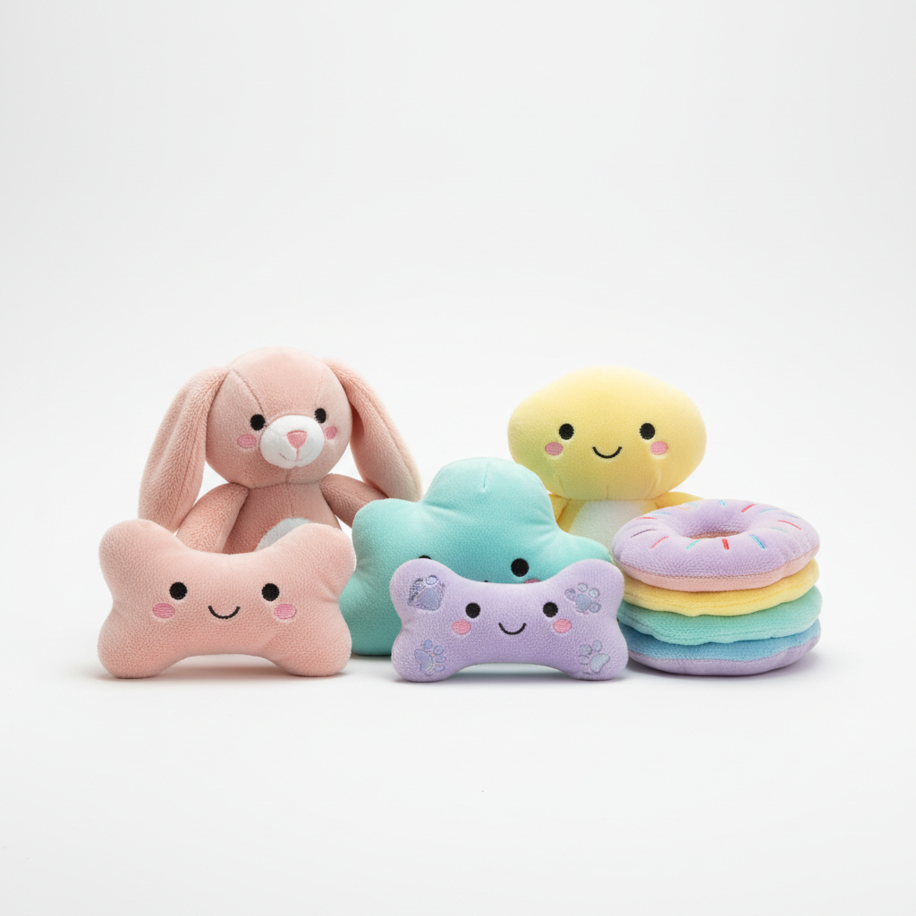 Plush Squeaky Toy Set